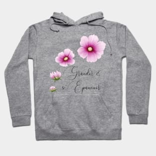 Grow and flourish, blooming cosmos flower or pink cherry tree Hoodie